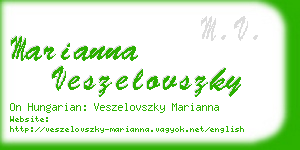 marianna veszelovszky business card
